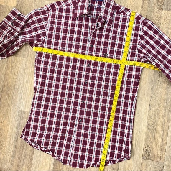 GEORGE STRAIT Wrangler Western snap blue button down shirt Mens size S - Picture 4 of 6